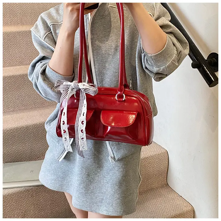 2025 Women's PU Leather Shoulder Bag with Bow — feature 26