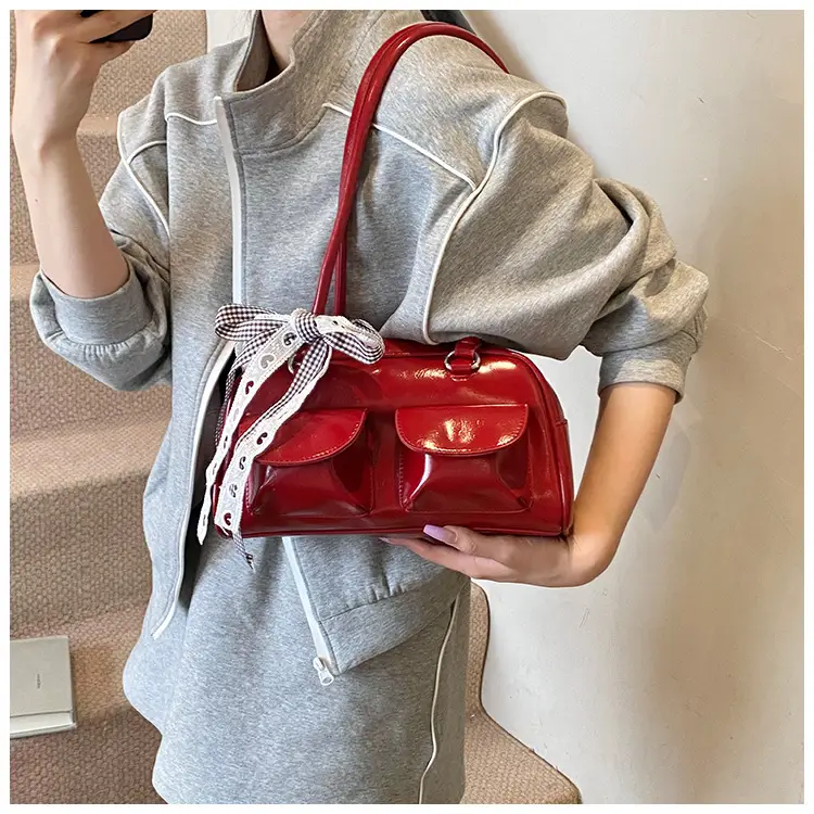 2025 Women's PU Leather Shoulder Bag with Bow — feature 27