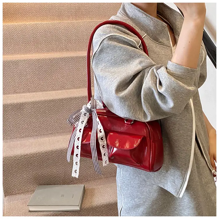 2025 Women's PU Leather Shoulder Bag with Bow — feature 28
