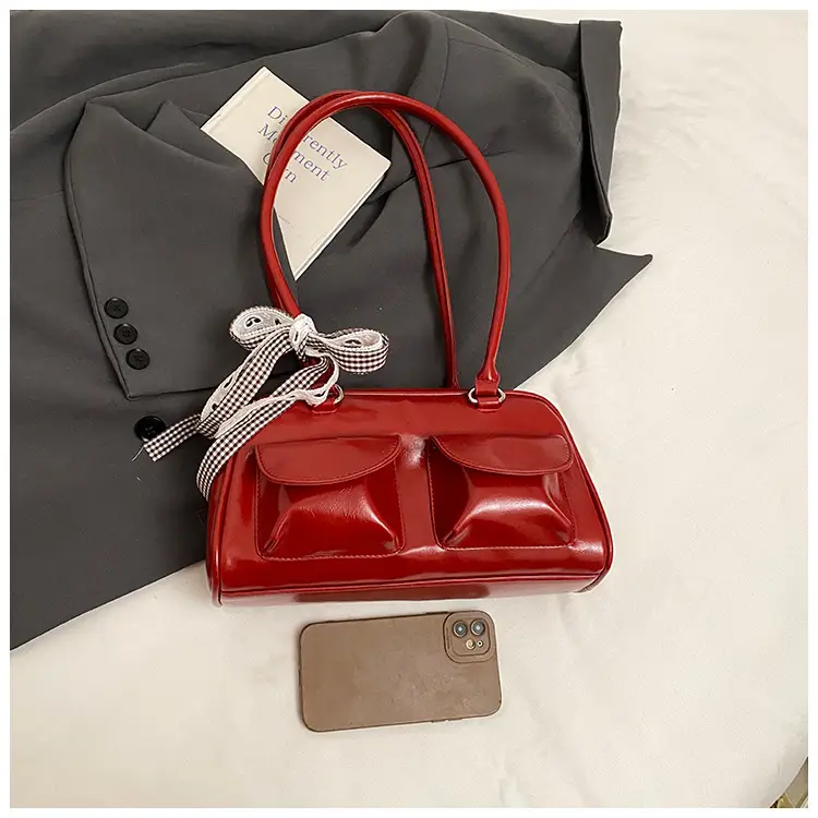 2025 Women's PU Leather Shoulder Bag with Bow — feature 47