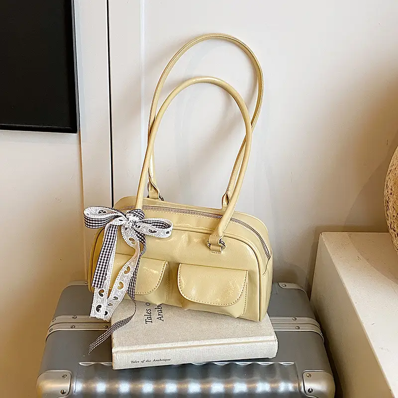 2025 Women's PU Leather Shoulder Bag with Bow - Image 2
