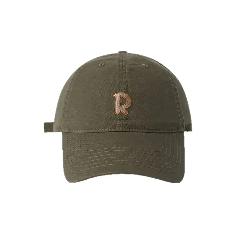R Label Black Baseball Cap with Embroidered Logo - Image 14