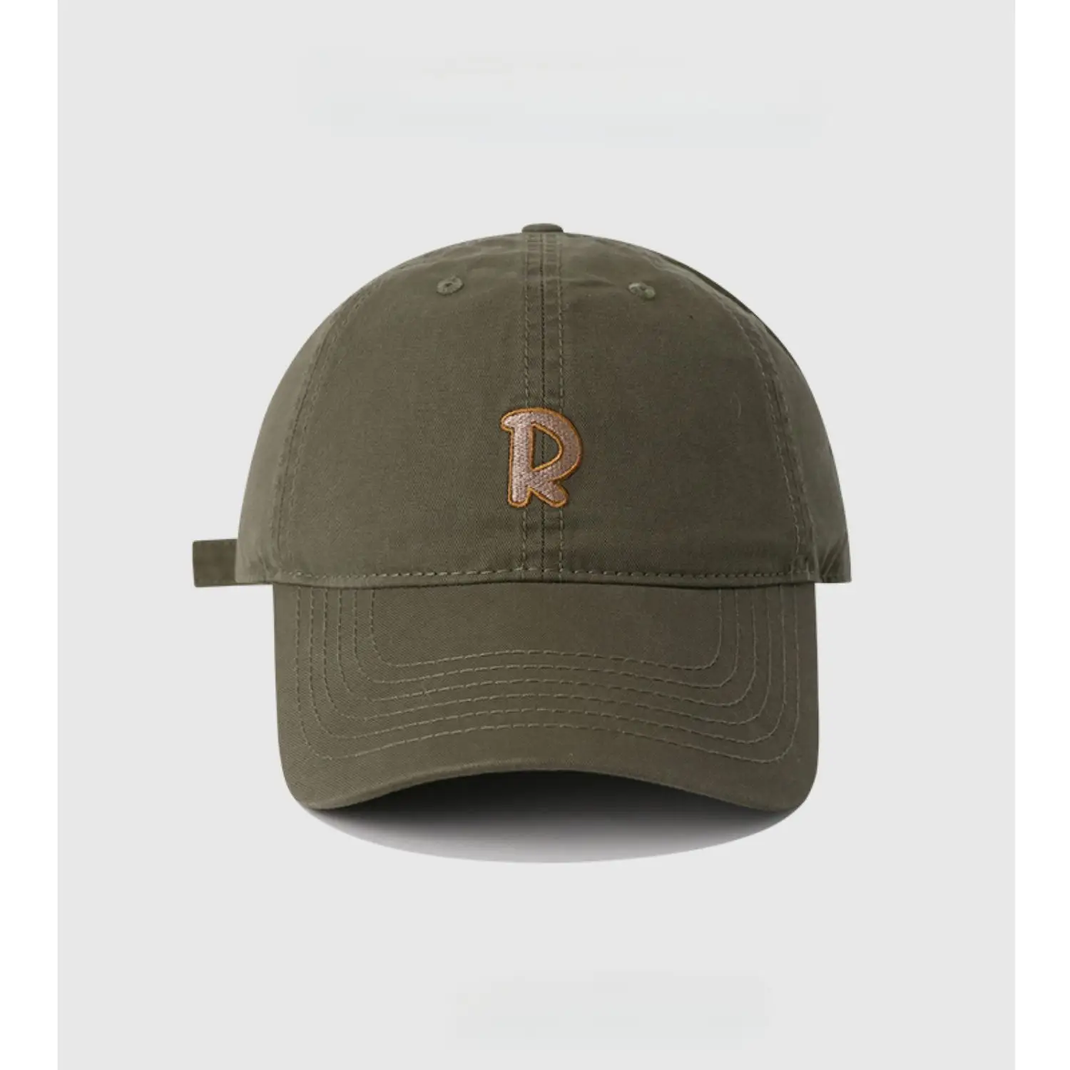 R Label Black Baseball Cap with Embroidered Logo — feature 10