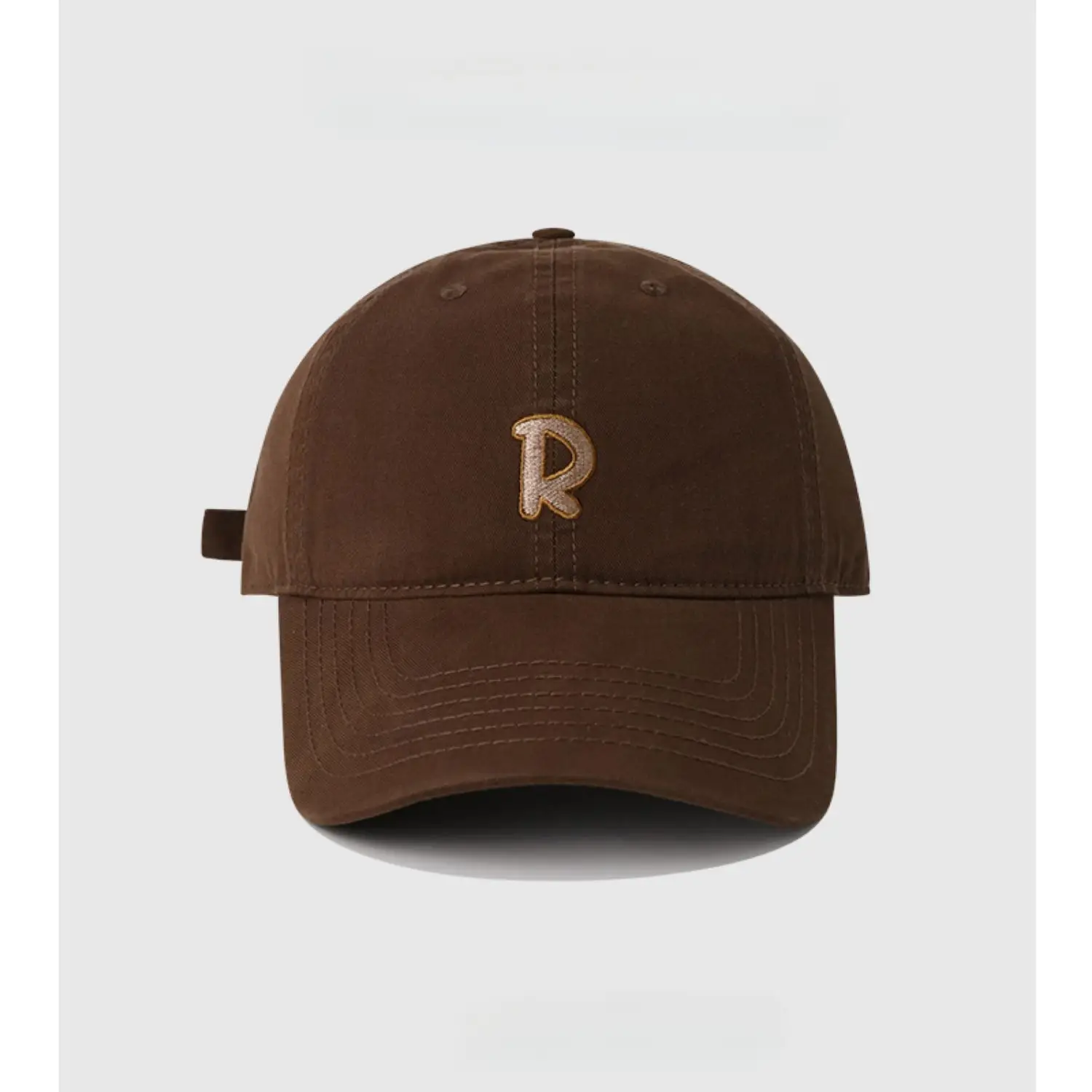 R Label Black Baseball Cap with Embroidered Logo — feature 13