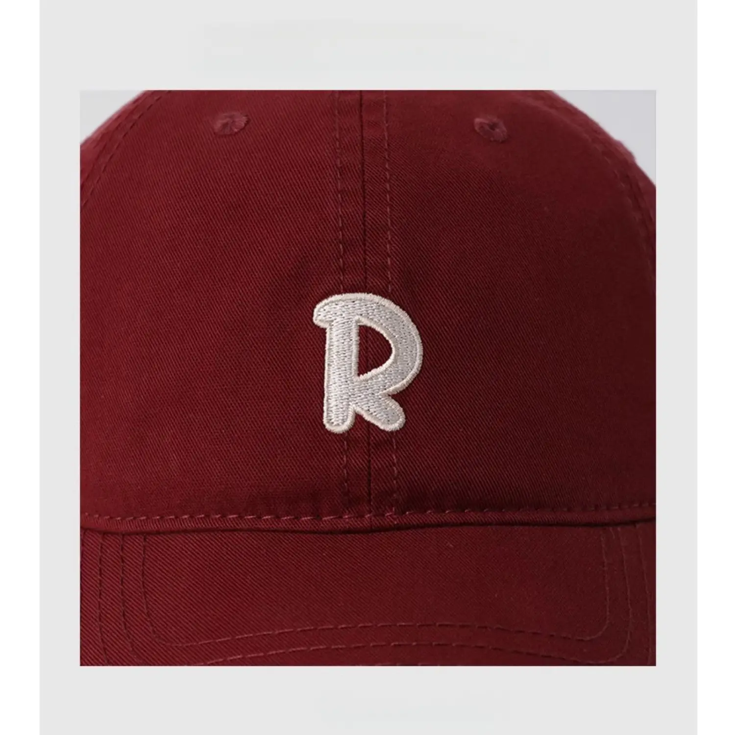 R Label Black Baseball Cap with Embroidered Logo — feature 18