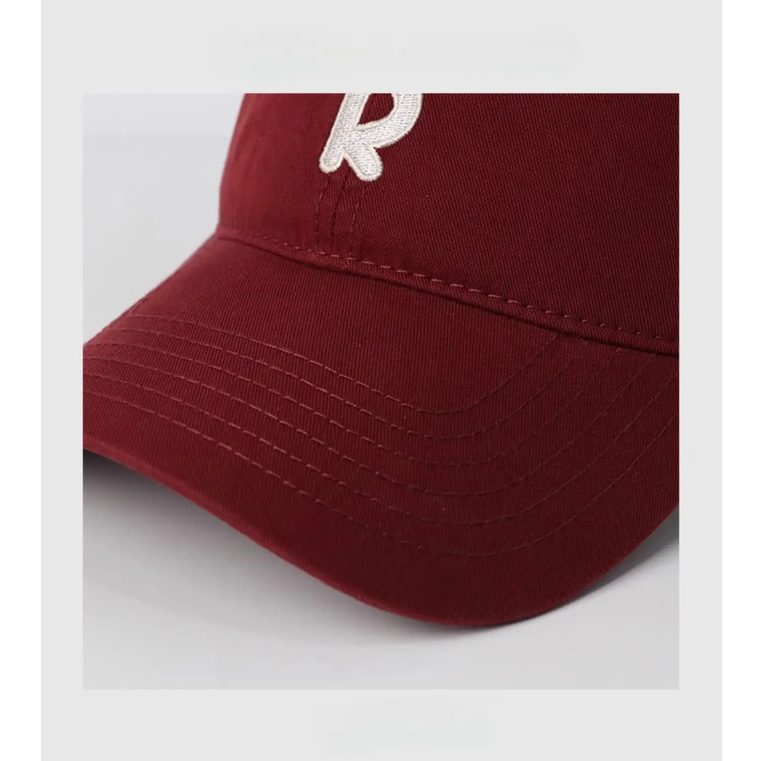 R Label Black Baseball Cap with Embroidered Logo — feature 19