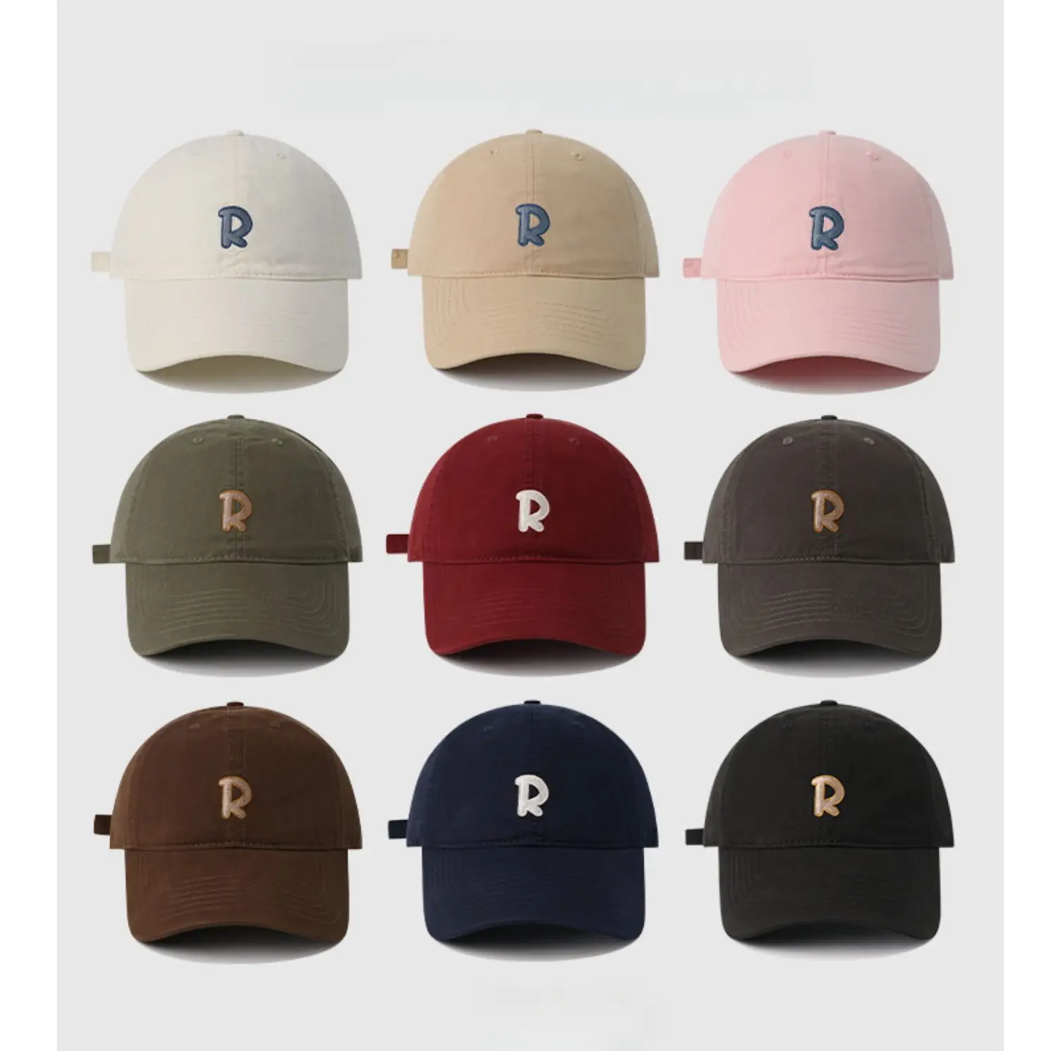R Label Black Baseball Cap with Embroidered Logo — feature 4