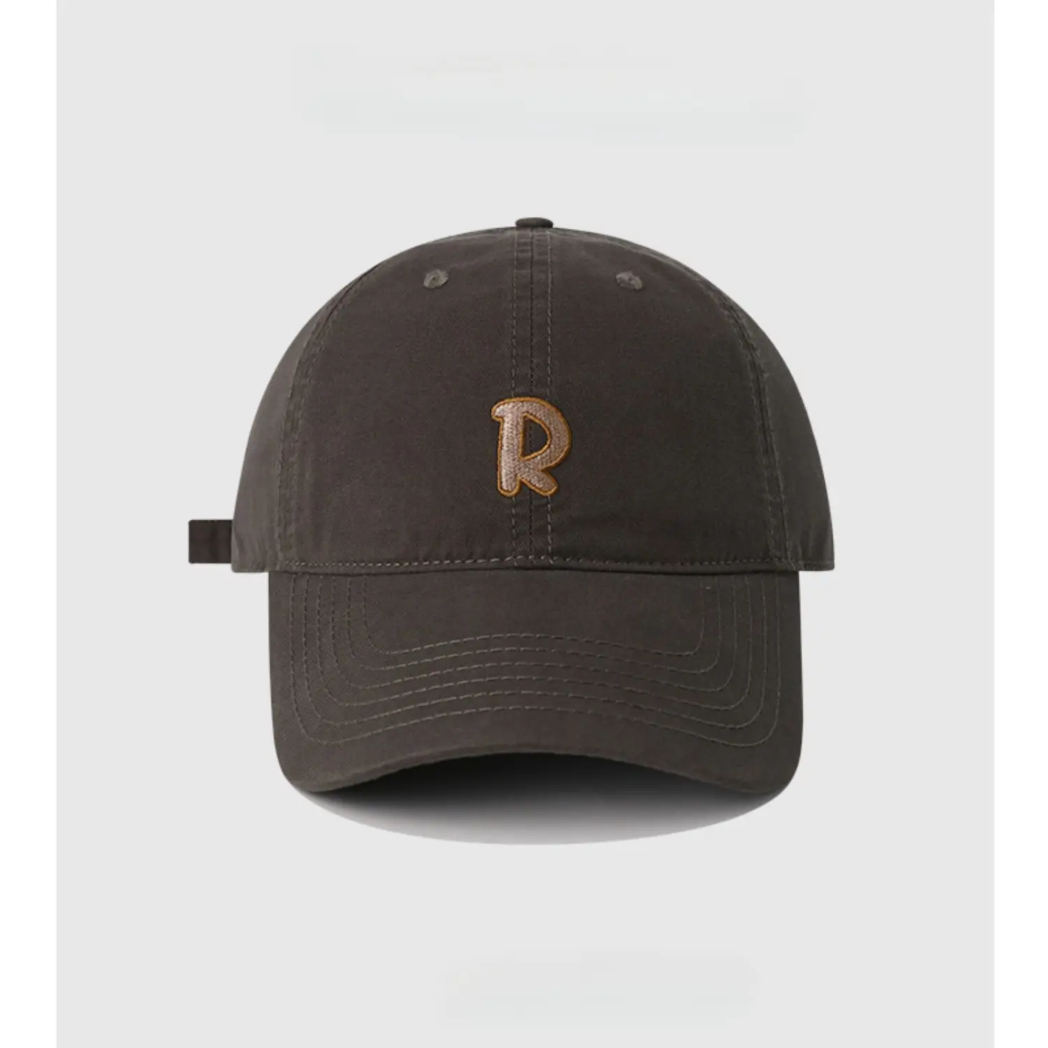 R Label Black Baseball Cap with Embroidered Logo — feature 9