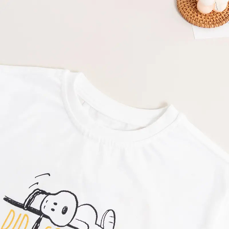 White Cartoon T-Shirt for Boys Summer Wear