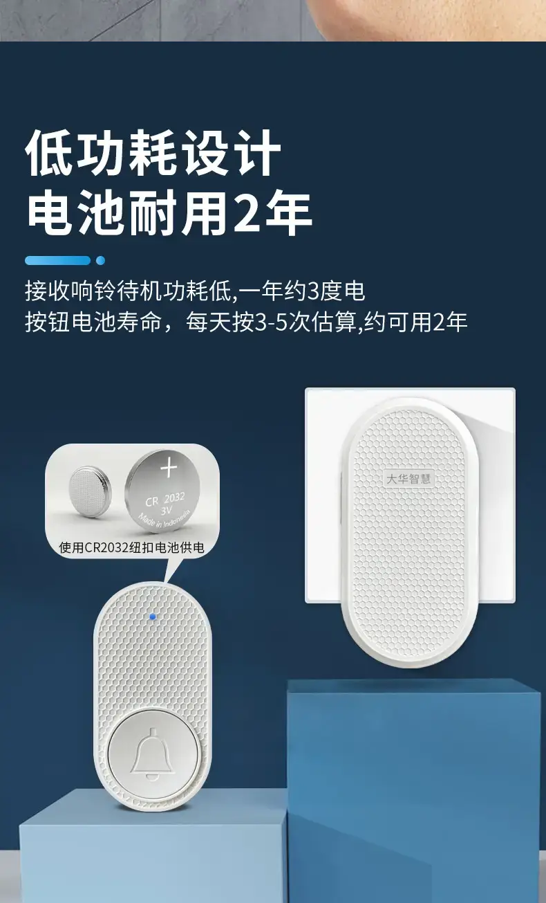 Dahua Smart Doorbell Wireless Remote Entry Clock Elderly Pager — feature 13