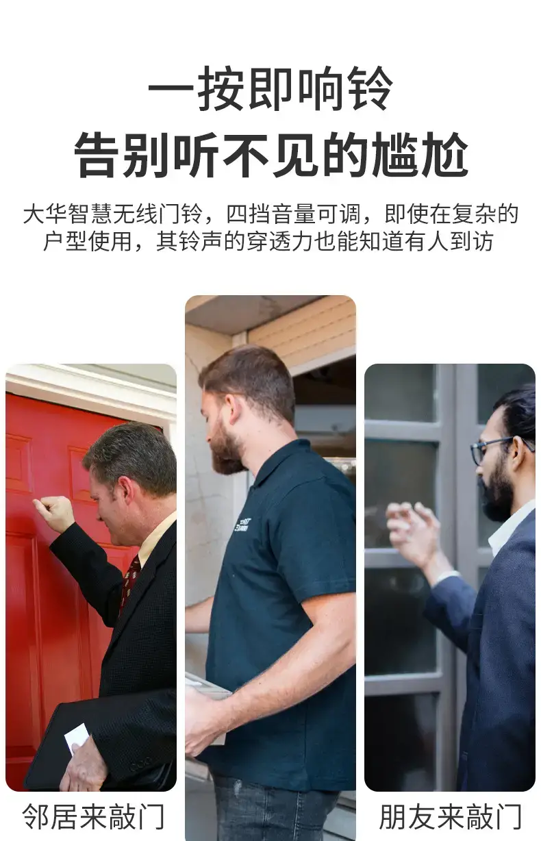 Dahua Smart Doorbell Wireless Remote Entry Clock Elderly Pager — feature 6