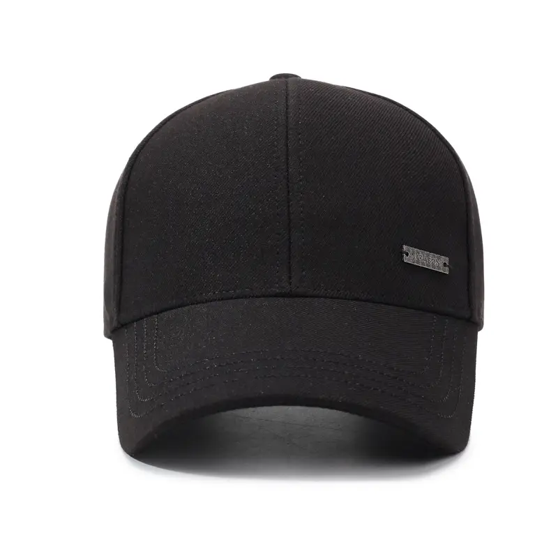 Men's Black Korean Style Baseball Cap Middle Age Travel Sun Hat - Image 7