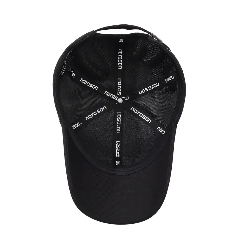 Men's Black Korean Style Baseball Cap Middle Age Travel Sun Hat - Image 9