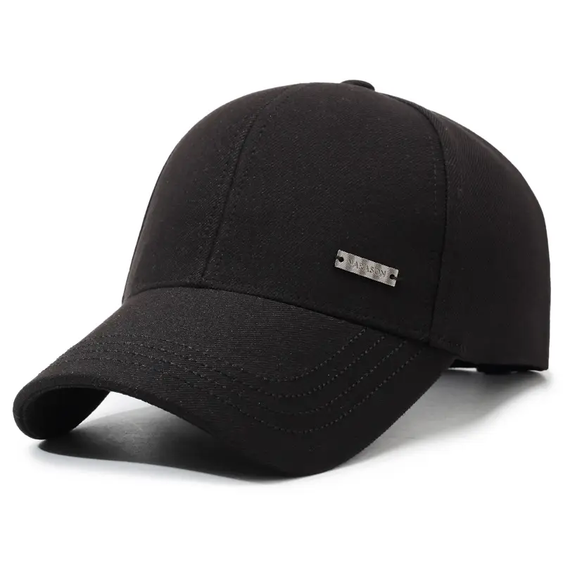 Men's Black Korean Style Baseball Cap Middle Age Travel Sun Hat - Image 10