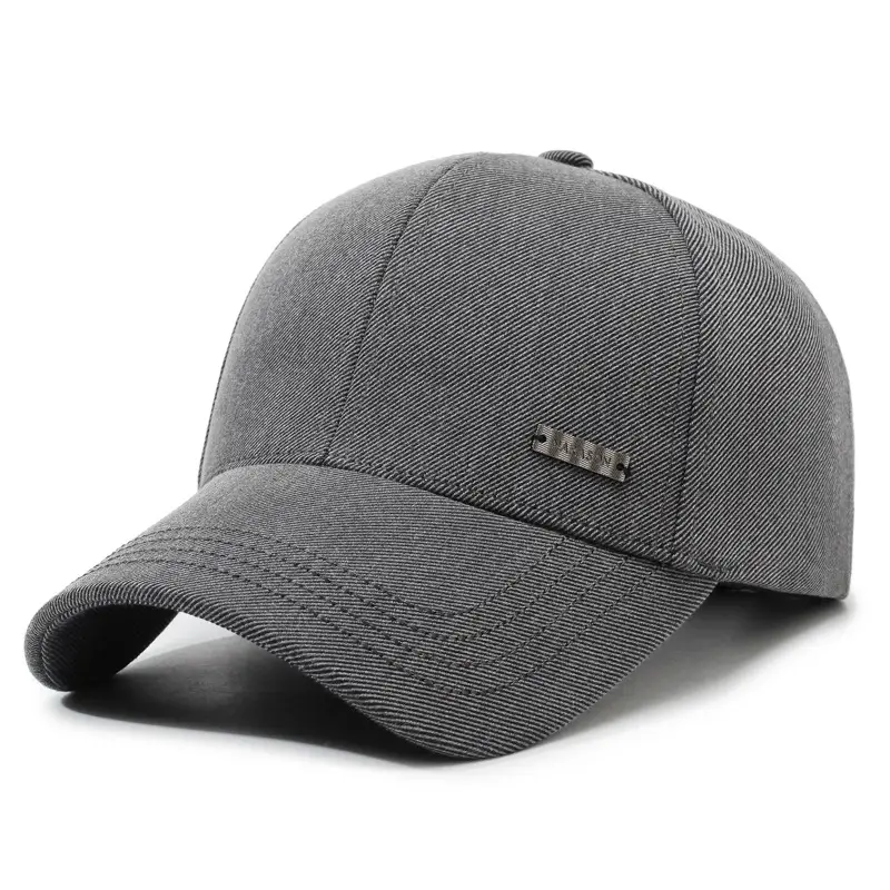 Men's Black Korean Style Baseball Cap Middle Age Travel Sun Hat - Image 3