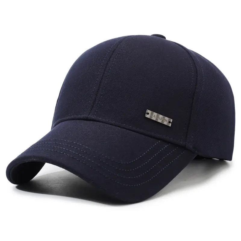 Men's Black Korean Style Baseball Cap Middle Age Travel Sun Hat - Image 5