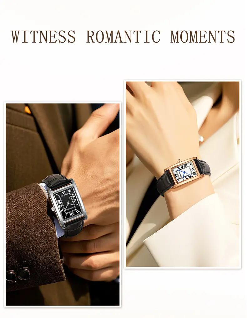 Sanda Square Roman Scale Quartz Watch for Men Women — feature 30
