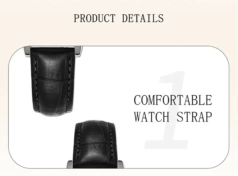 Sanda Square Roman Scale Quartz Watch for Men Women — feature 37