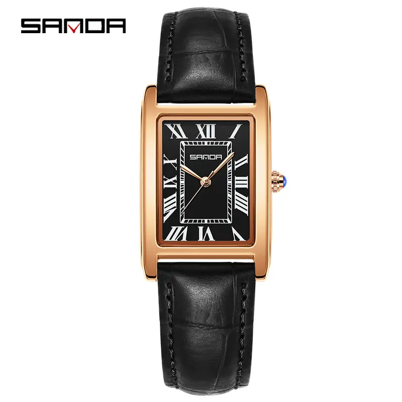 Sanda Square Roman Scale Quartz Watch for Men Women - Image 5