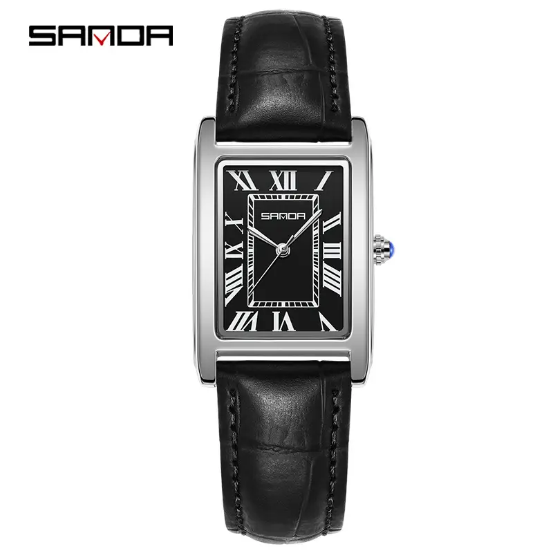 Sanda Square Roman Scale Quartz Watch for Men Women - Image 6