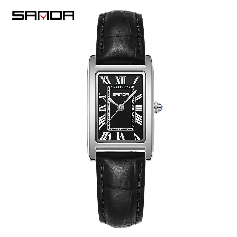 Sanda Square Roman Scale Quartz Watch for Men Women - Image 8