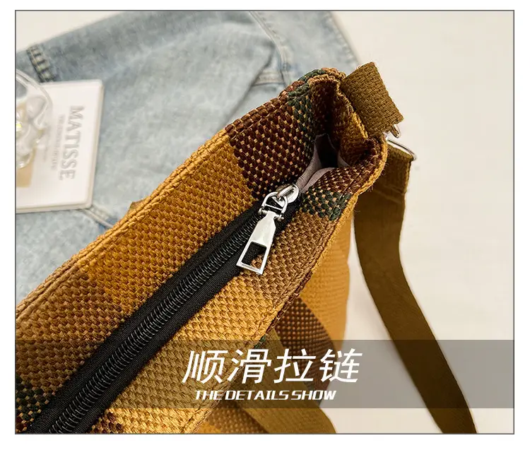 Striped Canvas Commuter Tote Bag for Women 2023 — feature 8