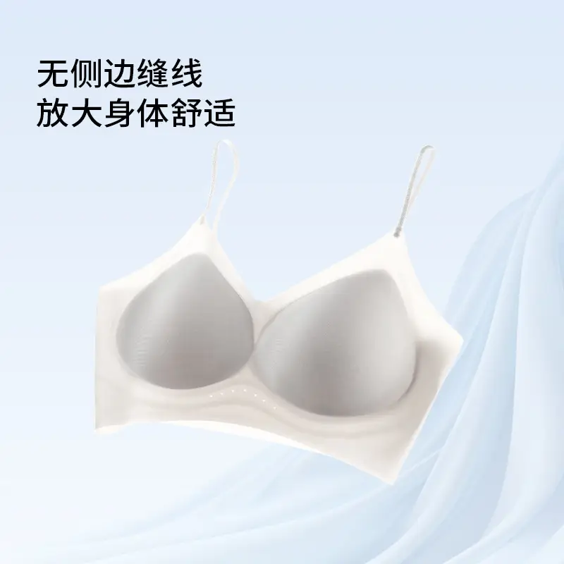 332 Original Cool Leather Underwear Women's Plaid Ultra-Thin Cool Feeling Soft Support Seamless Sexy Easiest for Match Soft Bra