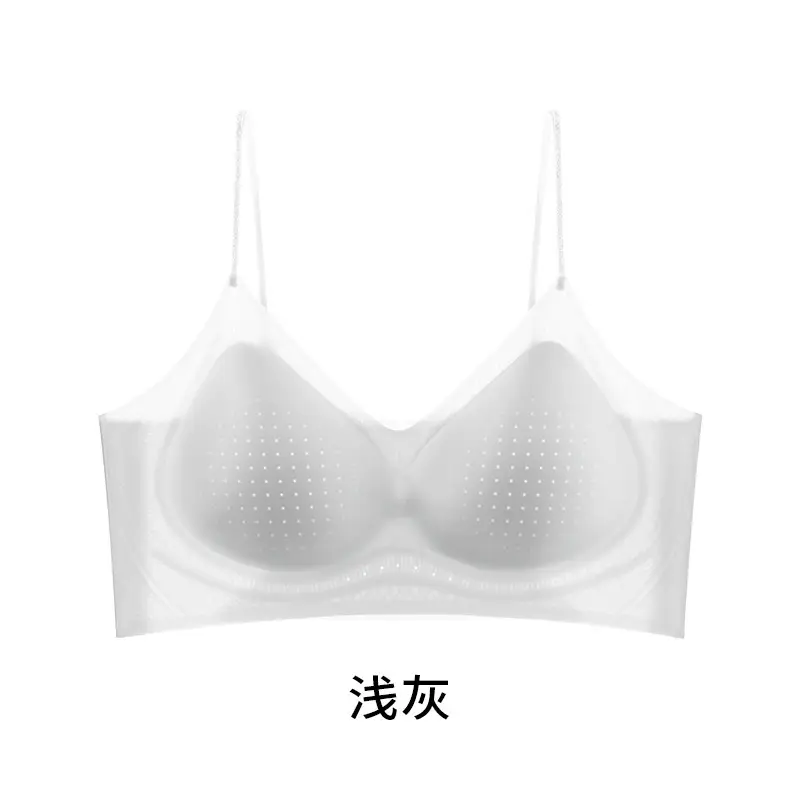 332 Original Cool Leather Underwear Women's Plaid Ultra-Thin Cool Feeling Soft Support Seamless Sexy Easiest for Match Soft Bra