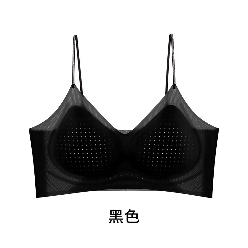 332 Original Cool Leather Underwear Women's Plaid Ultra-Thin Cool Feeling Soft Support Seamless Sexy Easiest for Match Soft Bra