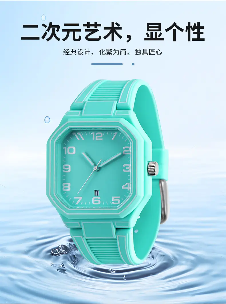 Anime Style Black Quartz Watch for Men Women — feature 4