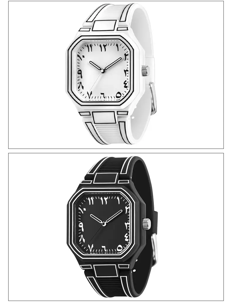 Anime Style Black Quartz Watch for Men Women — feature 9