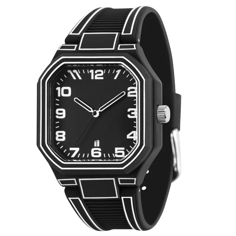 Anime Style Black Quartz Watch for Men Women - Image 3