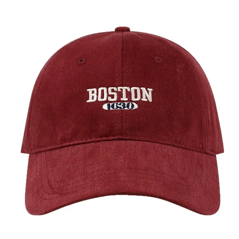 Women's Brushed Baseball Cap with Wide Brim & American Embroidery - Image 12