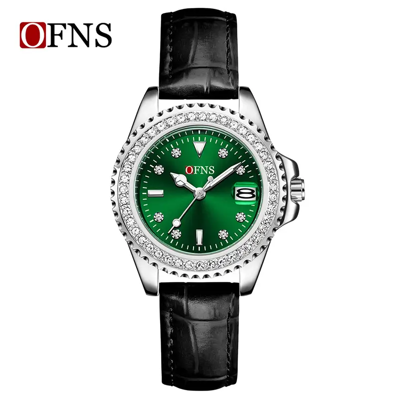 Ofns Export New Quartz Watch with Calendar & Diamond Waterproof - Image 10