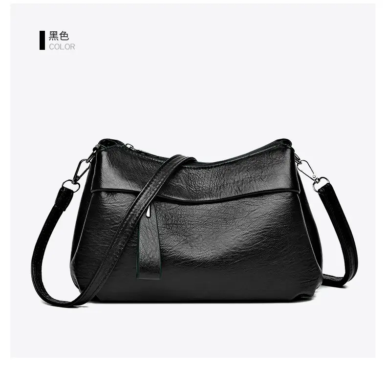 Women's Brown Leather Crossbody Bag with Logo Print — feature 10