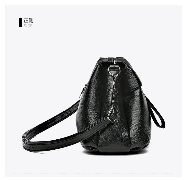Women's Brown Leather Crossbody Bag with Logo Print — feature 14