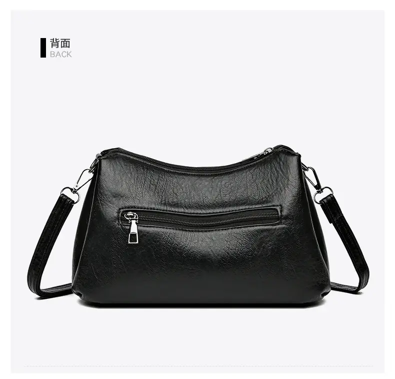 Women's Brown Leather Crossbody Bag with Logo Print — feature 15