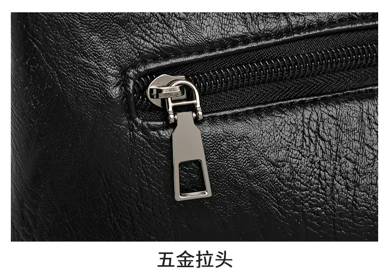 Women's Brown Leather Crossbody Bag with Logo Print — feature 17