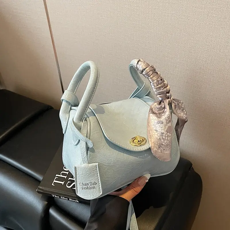 Women's Gold Leather Shoulder Bag 2025 New Trendy - Image 3