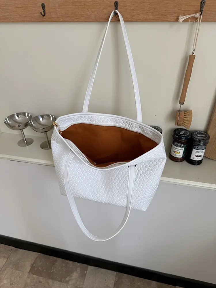 Black Textured Woven Shoulder Bag for Women — feature 16