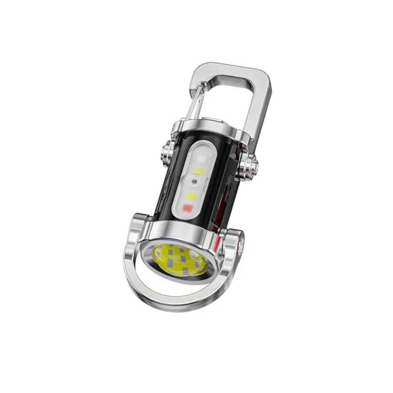 Portable LED Flashlight Red Keychain Multi-Function - Image 2