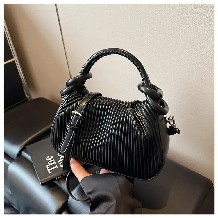 Women's Pleated Tan Shoulder Crossbody Bag 2026 — feature 29