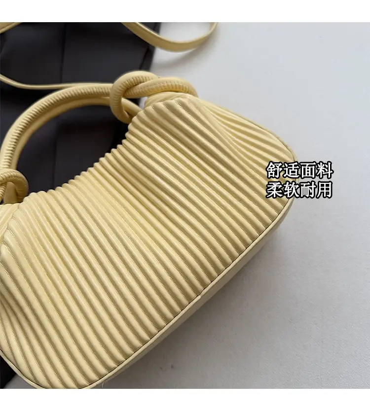 Women's Pleated Tan Shoulder Crossbody Bag 2026 — feature 3