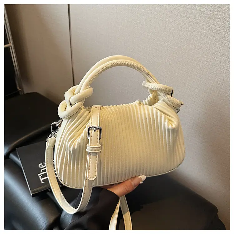 Women's Pleated Tan Shoulder Crossbody Bag 2026 — feature 30