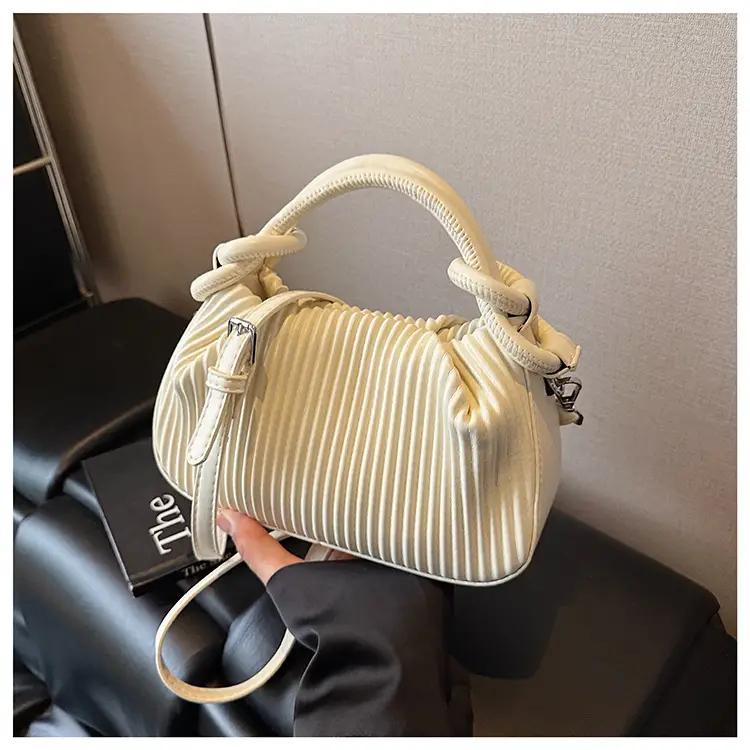 Women's Pleated Tan Shoulder Crossbody Bag 2026 — feature 31