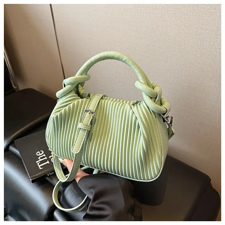 Women's Pleated Tan Shoulder Crossbody Bag 2026 — feature 33