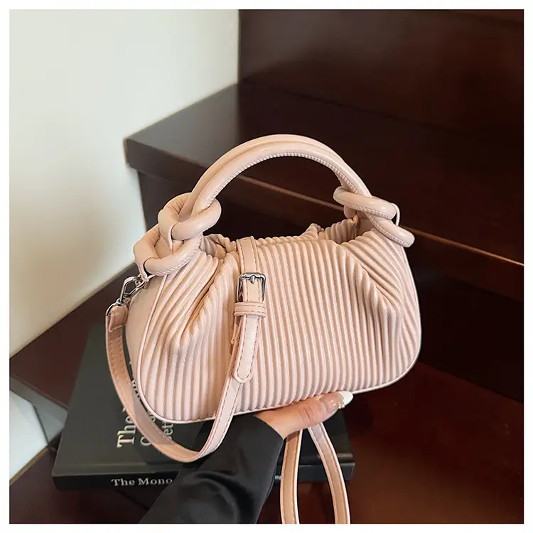 Women's Pleated Tan Shoulder Crossbody Bag 2026 — feature 42