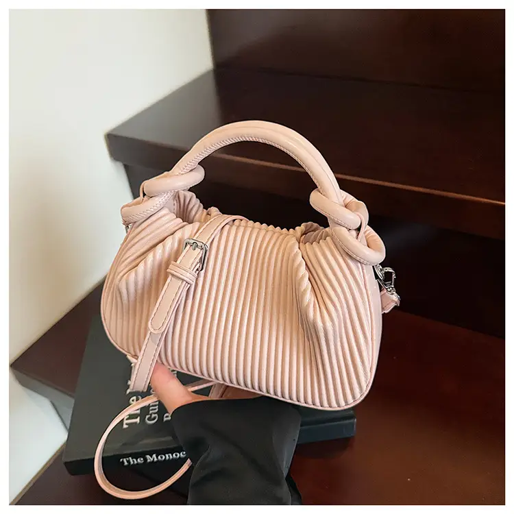 Women's Pleated Tan Shoulder Crossbody Bag 2026 — feature 43