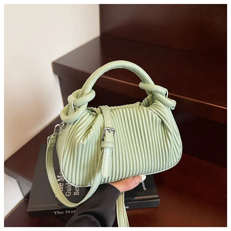 Women's Pleated Tan Shoulder Crossbody Bag 2026 — feature 44