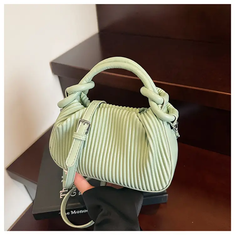Women's Pleated Tan Shoulder Crossbody Bag 2026 — feature 45